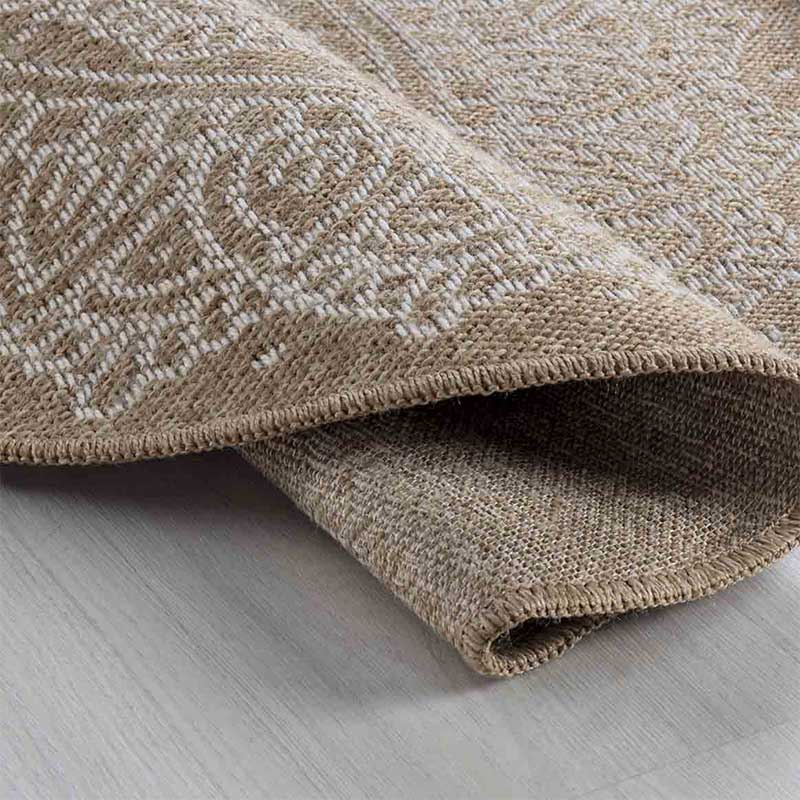 Wadan Harper Floral Circle Rugs- 120cm Indoor / Outdoor cream zoom