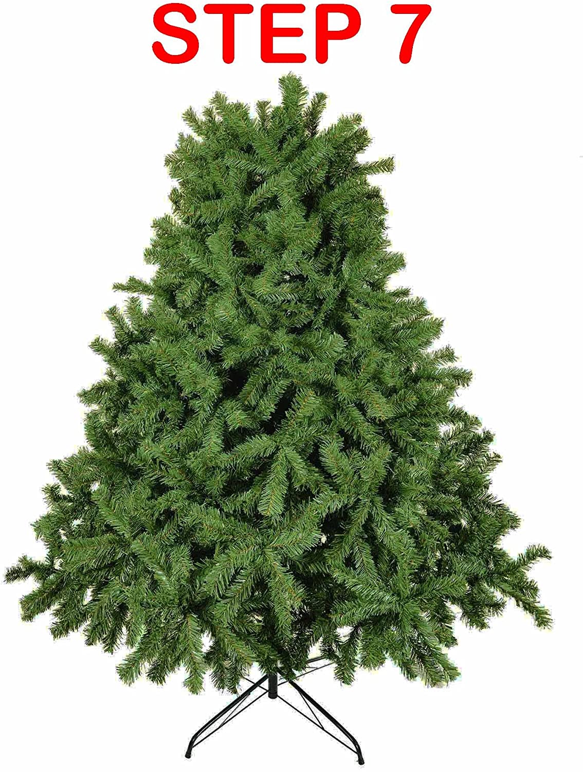 Wadan Green Artificial Christmas Tree, Xmas Tree Easy Assembly Foldable, Reusable, Strong Stand, Indoor Outdoor Decoration For Christmas