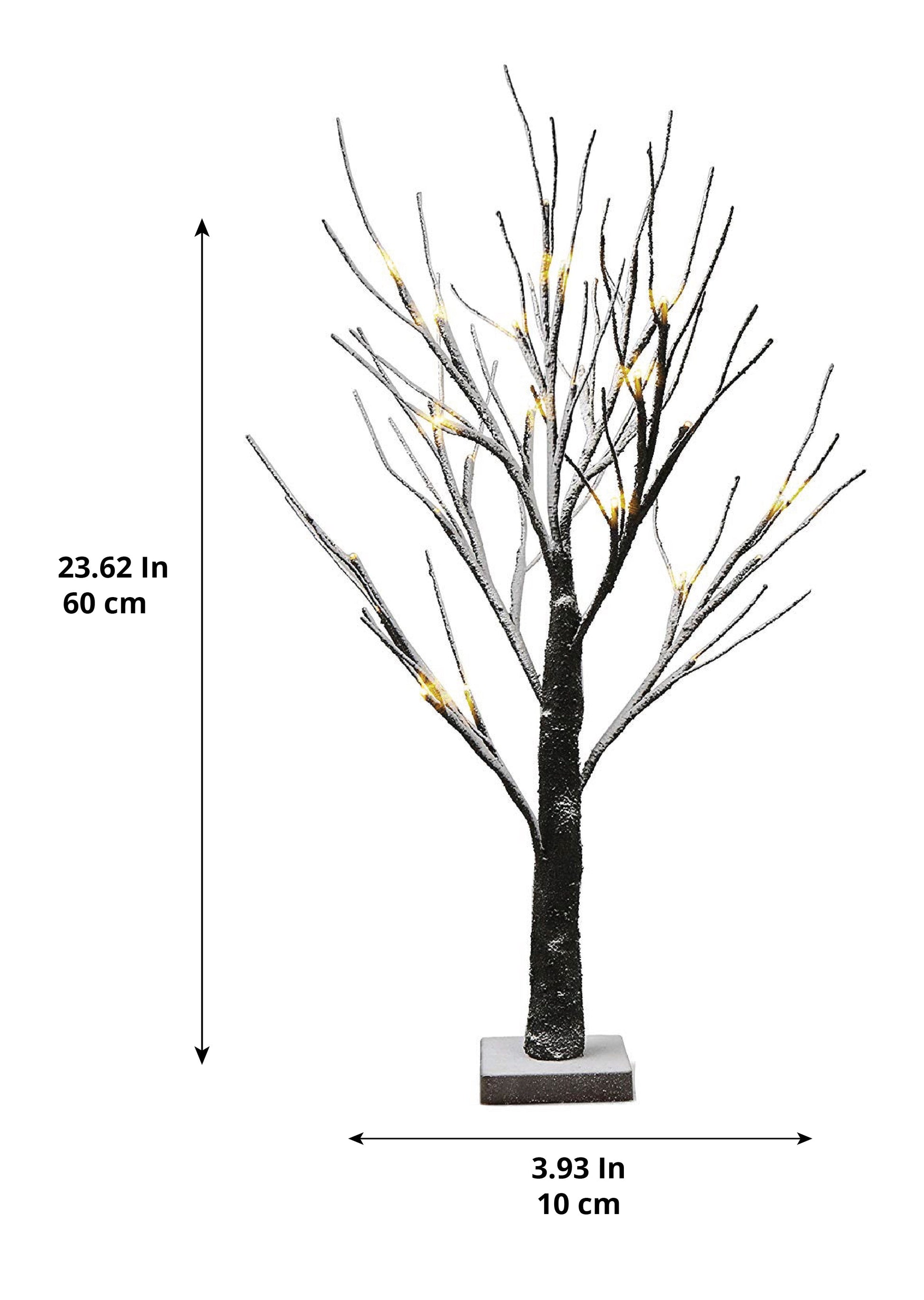 2FT Pre-Lit Snowy Twig Christmas Tree 3