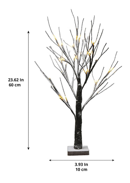 2FT Pre-Lit Snowy Twig Christmas Tree 3