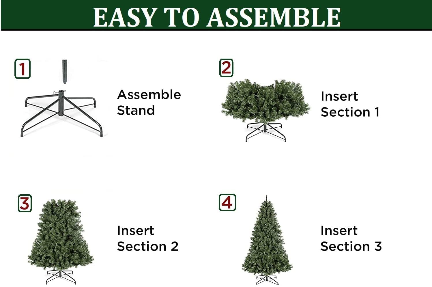 Wadan 6ft - 7ft Pre Lit Christmas Trees 1