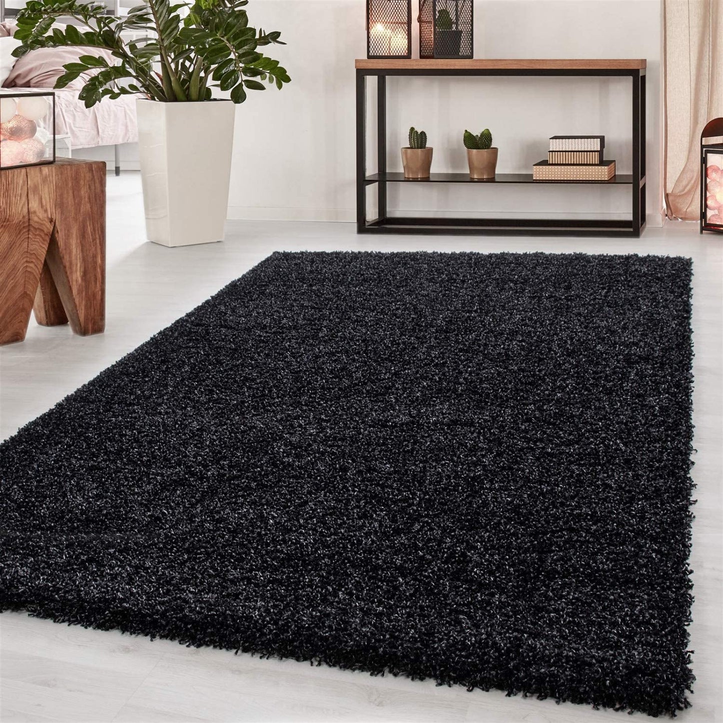 Wadan Anthracite Rugs Modern Machine Washable Rugs UK