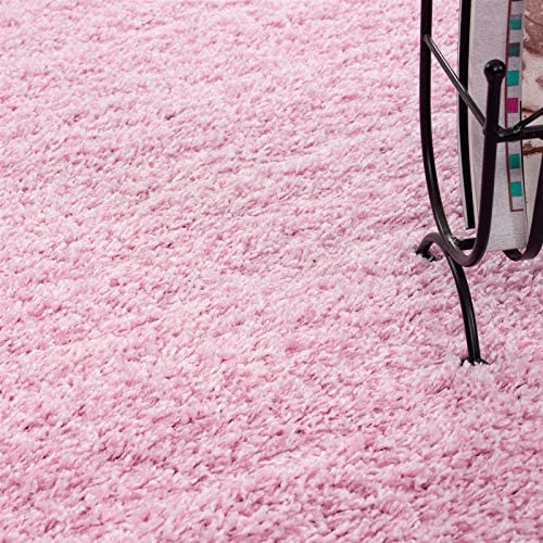 Wadan Pink Fluffy Rugs Machine Washable Rugs UK