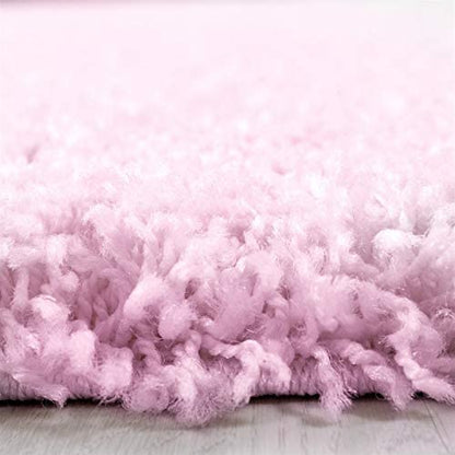 Wadan Pink Fluffy Rugs Machine Washable Rugs UK