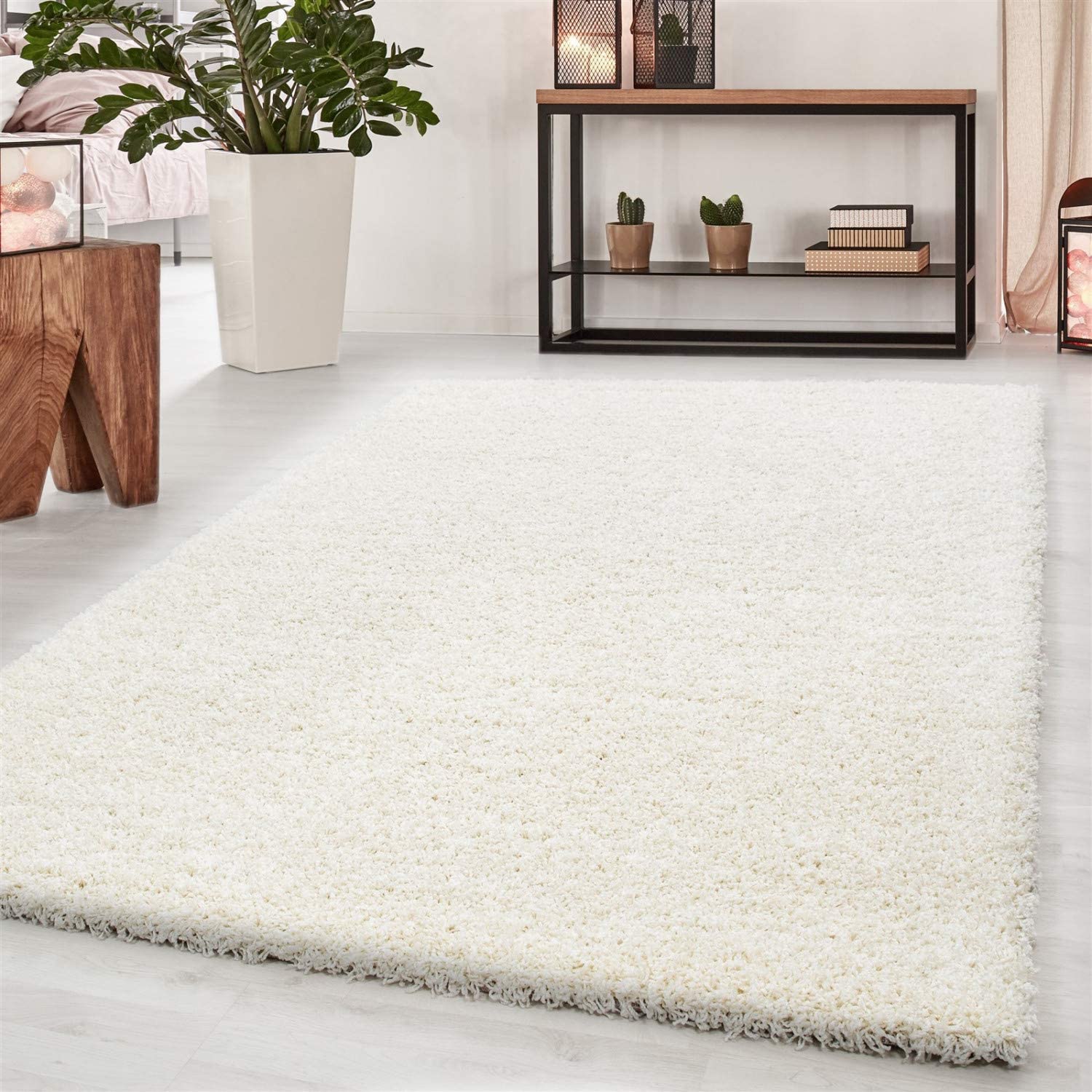 Wadan Shaggy Rug Pure White Rugs Large Living Room Rugs