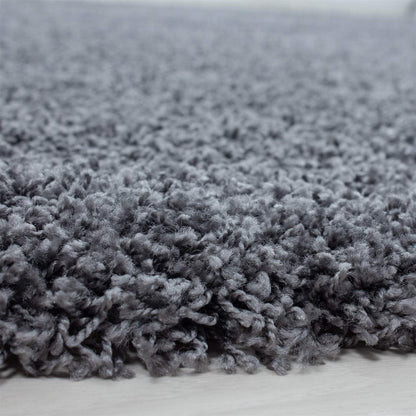 Wadan Fluffy Dark Grey Rug Living Room Are Non-Slip Washable Rugs