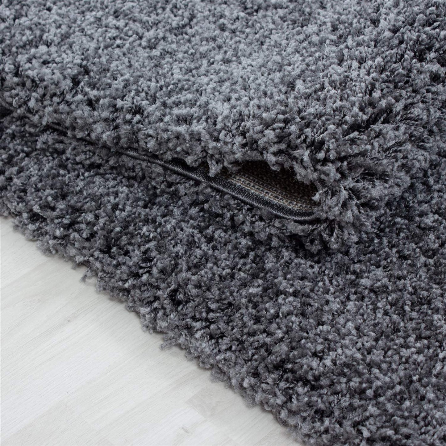 Wadan Fluffy Dark Grey Rug Living Room Are Non-Slip Washable Rugs