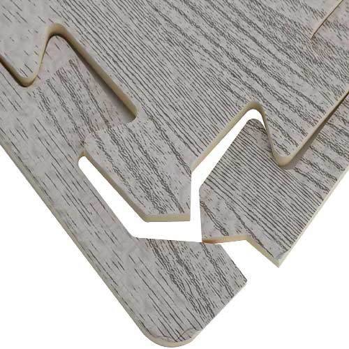 Eva Grey Interlocking Foam Mats Wood Effect - Floor Tiles Wadan ( 60x60cm)