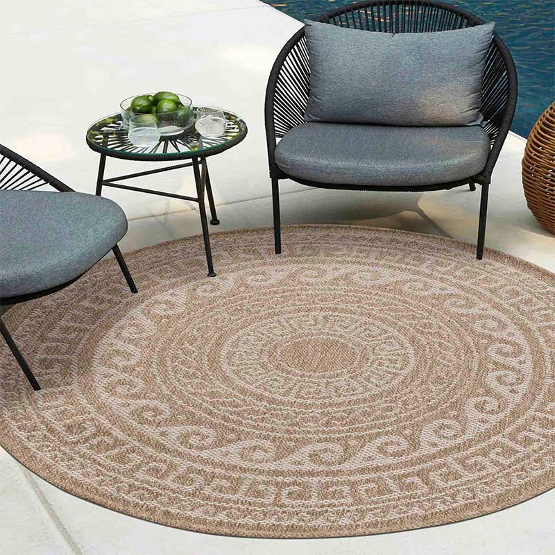 Wadan Harper Greek Circle Rugs- 120cm Indoor / Outdoor