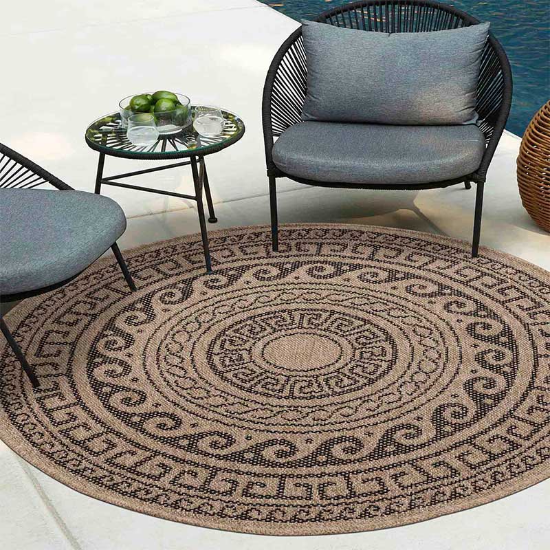 Wadan Harper Greek Circle Rugs- 120cm Indoor / Outdoor