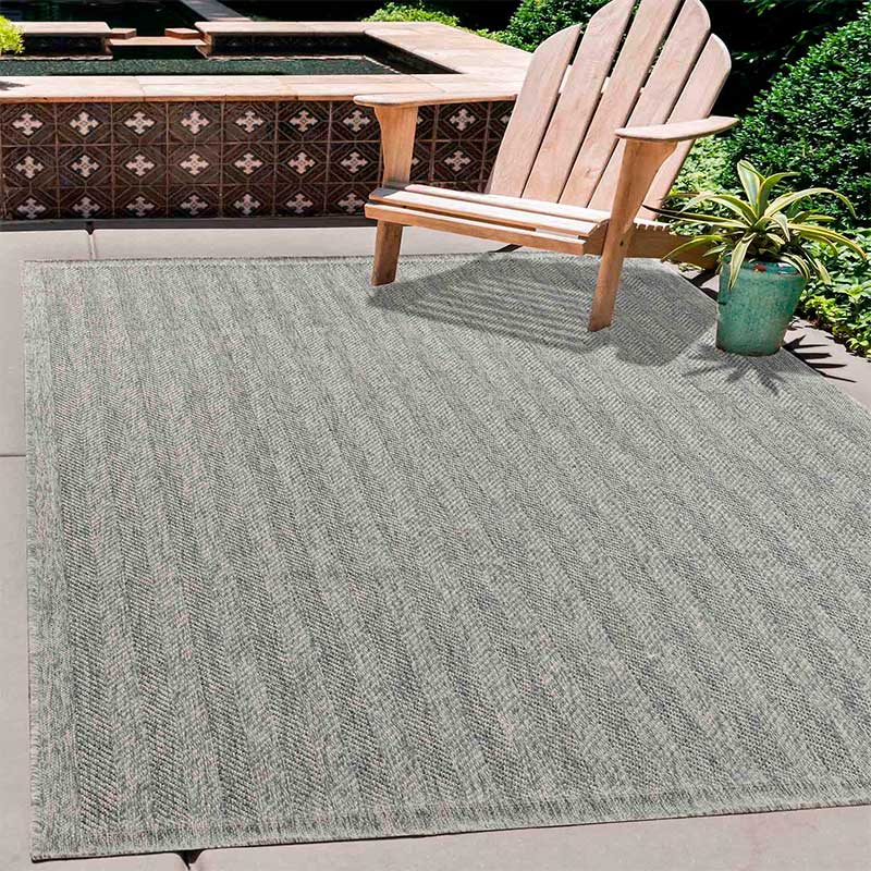 Wadan Herringbone - Indoor / Outdoor Rugs Grey Main 