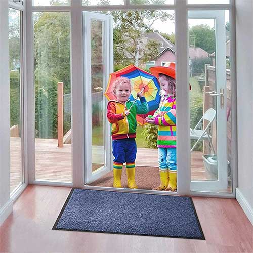 Wadan Door Mat Blue Non-Slip Washable Heavy Duty Indoor Outdoor Barrier Mat (ALL SIZES)