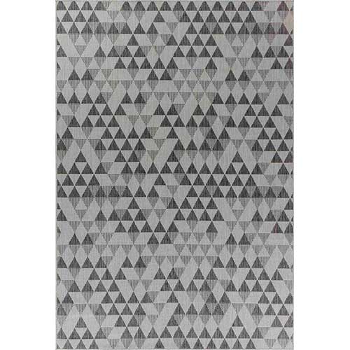 Wadan Sky Triangle Grey Rugs - Indoor / Outdoor Portraigt 