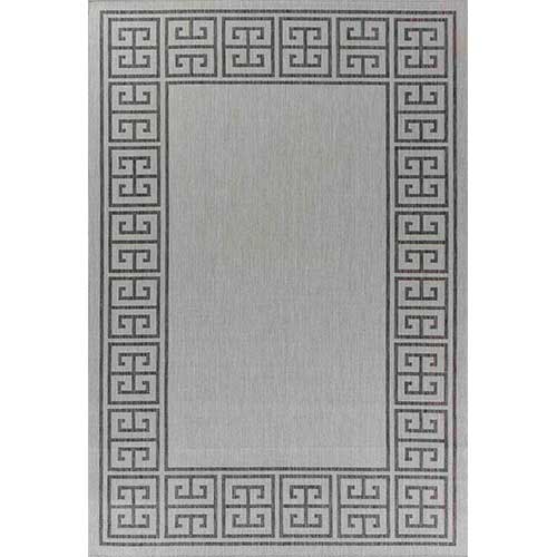 Wadan Sky Border Jute Grey - Indoor / Outdoor Rugs