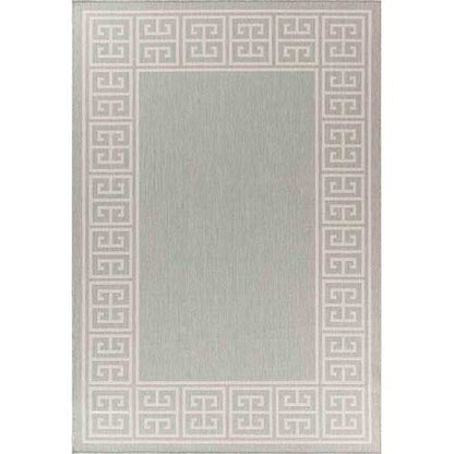 Wadan Sky Border Jute Grey - Indoor / Outdoor Runner Rugs Portrait Silver 