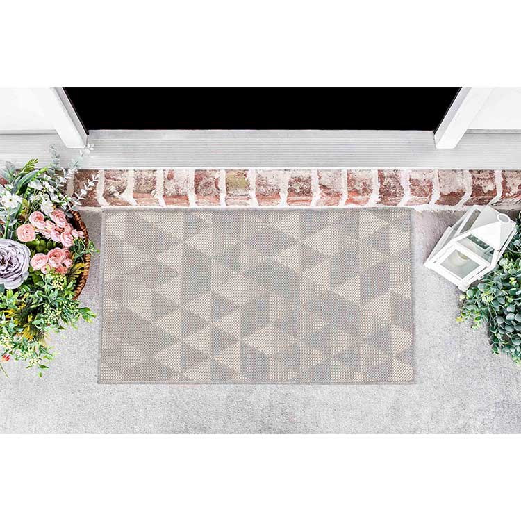 Wadan Sky Triangle Grey Rugs - Indoor / Outdoor 4