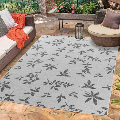 Wadan Sky Flower Grey - Indoor / Outdoor Rugs Main 