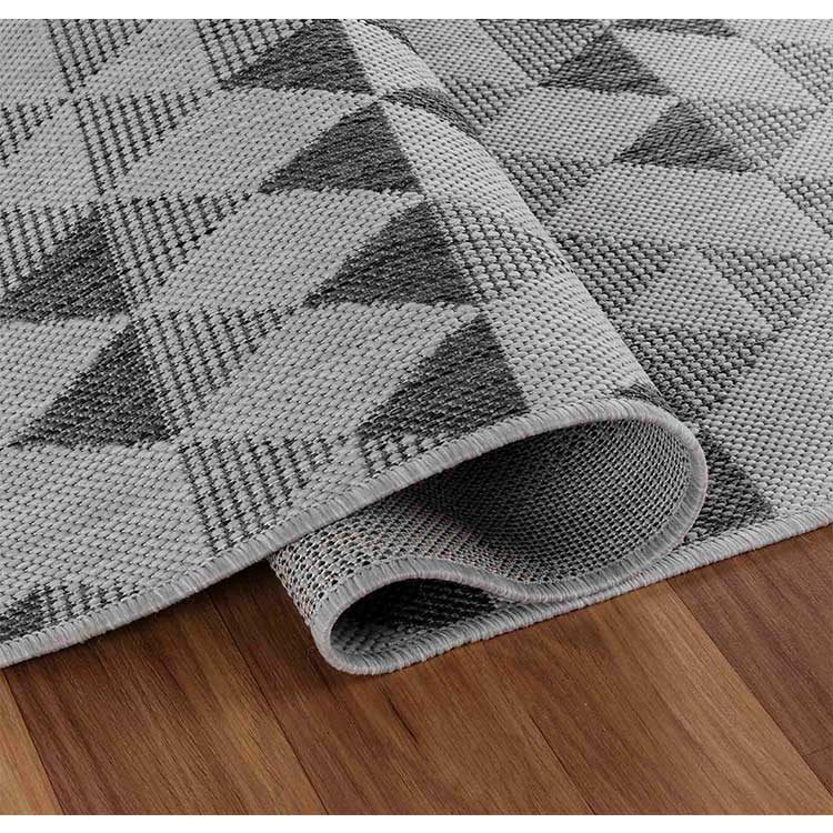 Wadan Sky Triangle Grey Rugs - Indoor / Outdoor Zoom 