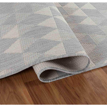 Wadan Sky Triangle Grey Rugs - Indoor / Outdoor