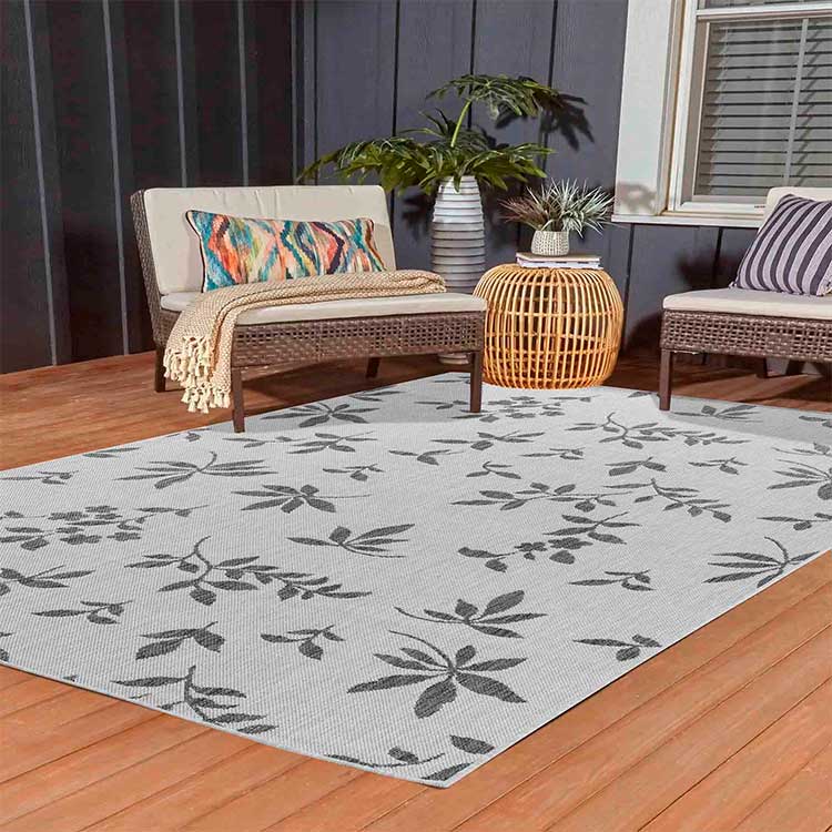 Wadan Sky Flower Grey - Indoor / Outdoor Rugs Main 2 