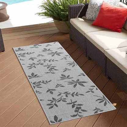 Wadan Sky Flower Grey - Indoor / Outdoor Rugs runner 