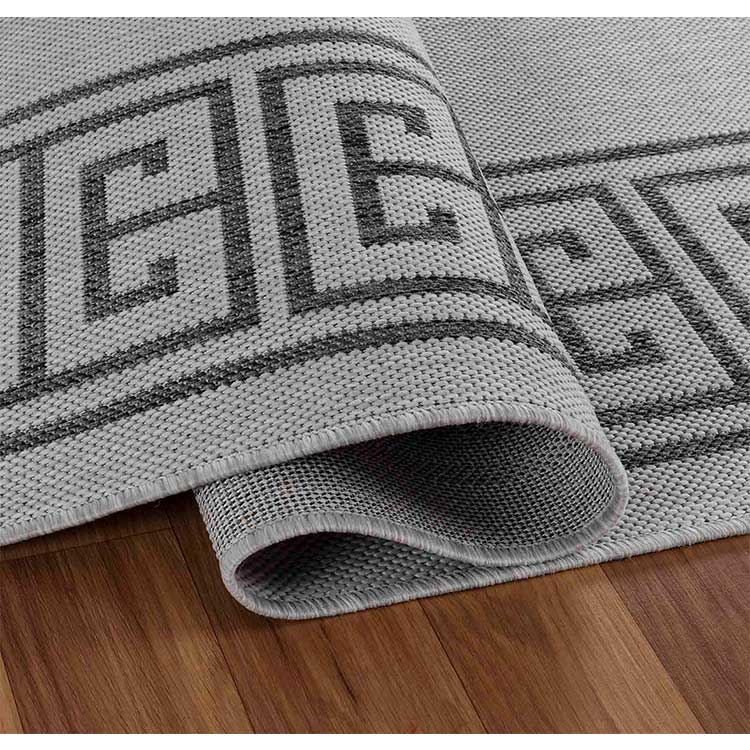 Wadan Sky Border Jute Grey - Indoor / Outdoor Rugs