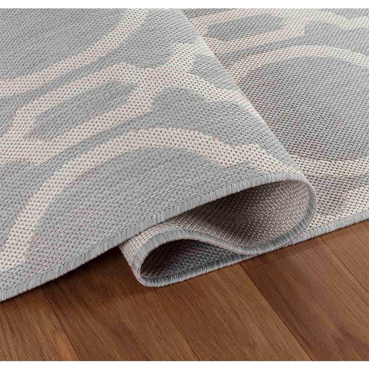 Wadan Sky Trellis Grey Indoor / Outdoor Rugs Zoom Silver 