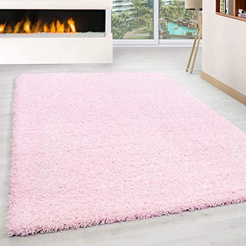 Wadan Pink Fluffy Rugs Machine Washable Rugs UK