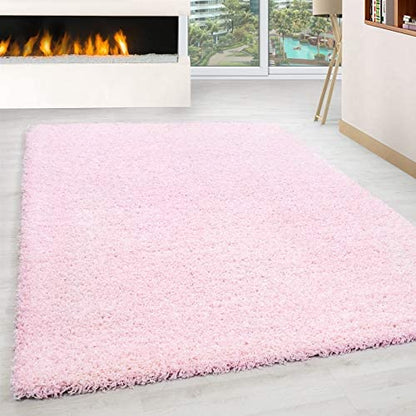 Wadan Pink Fluffy Rugs Machine Washable Rugs UK