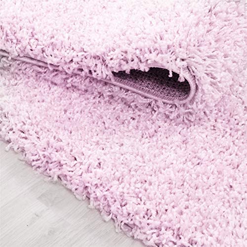 Wadan Pink Fluffy Rugs Machine Washable Rugs UK