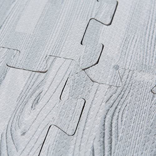 Eva Grey Interlocking Foam Mats Wood Effect - Floor Tiles Wadan ( 60x60cm)