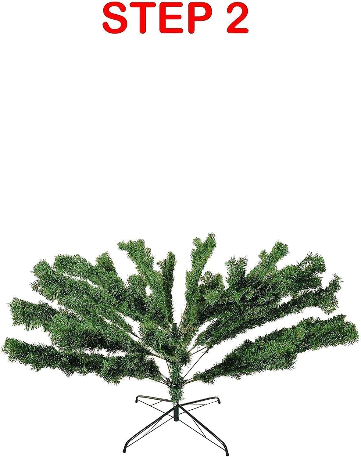 Wadan Green Artificial Christmas Tree, Xmas Tree Easy Assembly Foldable, Reusable, Strong Stand, Indoor Outdoor Decoration For Christmas