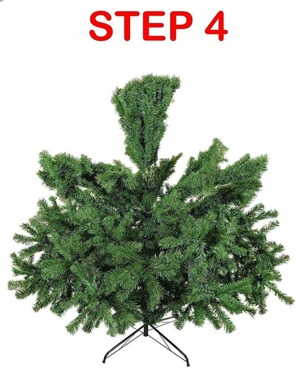 Wadan Green Artificial Christmas Tree, Xmas Tree Easy Assembly Foldable, Reusable, Strong Stand, Indoor Outdoor Decoration For Christmas