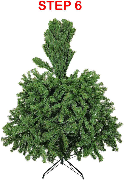 Wadan Green Artificial Christmas Tree, Xmas Tree Easy Assembly Foldable, Reusable, Strong Stand, Indoor Outdoor Decoration For Christmas