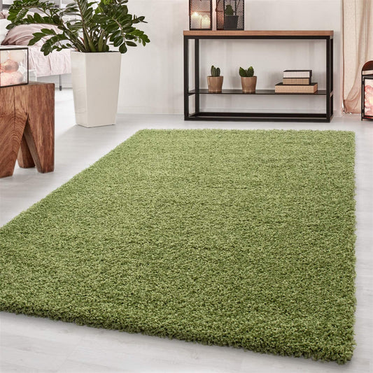 Wadan Green Shaggy Rugs / Small - Medium - Large