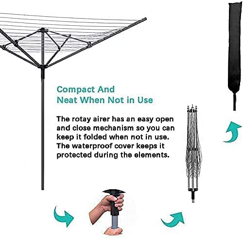 Rotray Washing Line Prop With Metal Cloth Dryer Stand