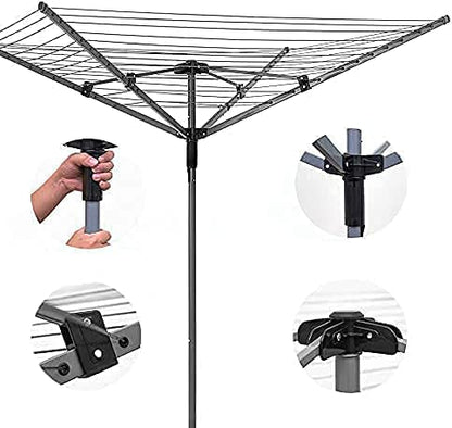 Washing Line Prop With Metal Cloth Dryer Stand Rotary