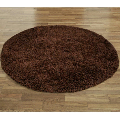 Brown Welcome Rug Wadan Brown Circle Rugs Modern Living Room Rugs - 120cm – Welcome to Wadan