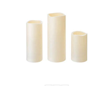 Wadan IKEA-LED block candle in/out, set of 3 Battery-operated/natural