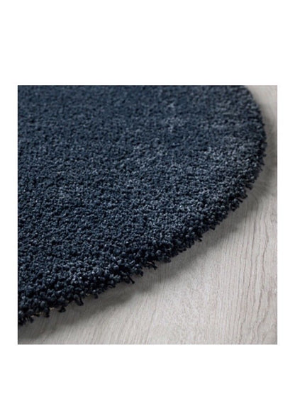 Wadan Round Rugs In Dark Blue Rugs For Living Room