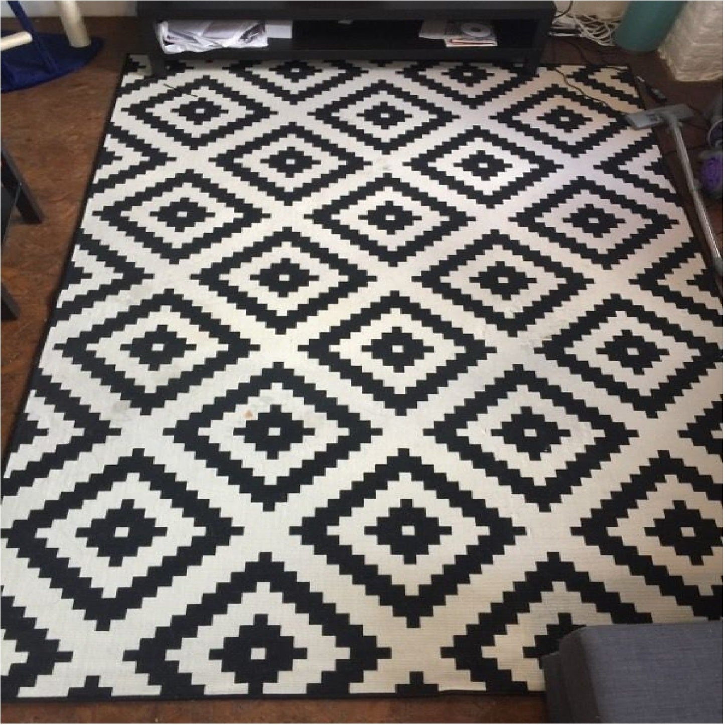 Wadan ® LAPPLJUNG RUTA - Large Rugs, Black And White Rugs