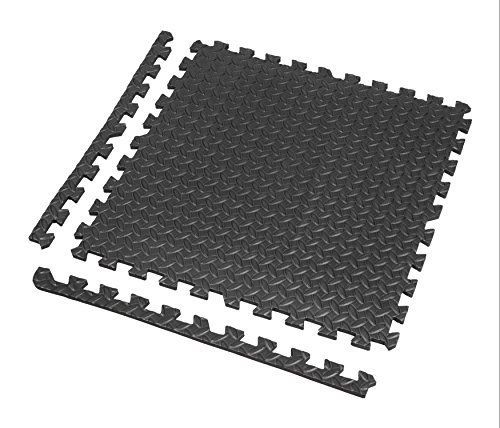 Wadan Interlocking Foam Mats For Gym Exercise - ( 60x60cm) Black 