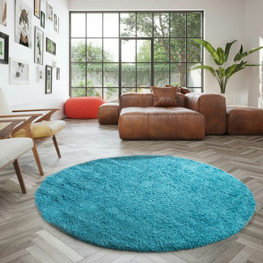 Blue Dark Teal Shaggy Rugs Large Living Room Rugs