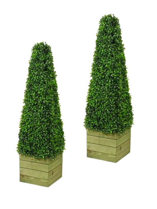 Wadan 2 x Artificial Trees 3ft Pyramid Cones - Indoor artificial trees - Topiary trees